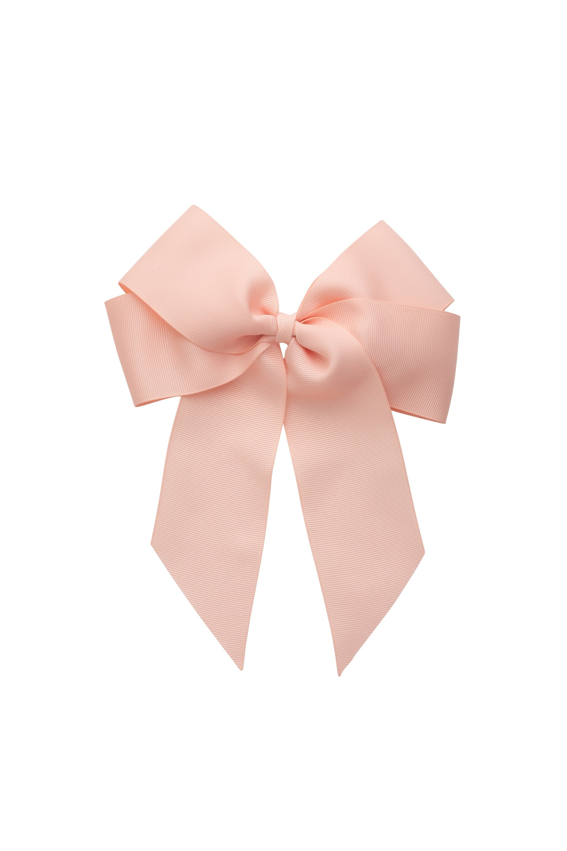 Oversized Bow Pony/Clip - Moonstone Grosgrain