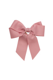 Oversized Bow Pony/Clip - Sweet Nectar Grosgrain