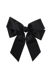 Oversized Bow Pony/Clip - Black