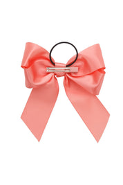 Oversized Bow Pony/Clip - Coral - PROJECT 6, modest fashion