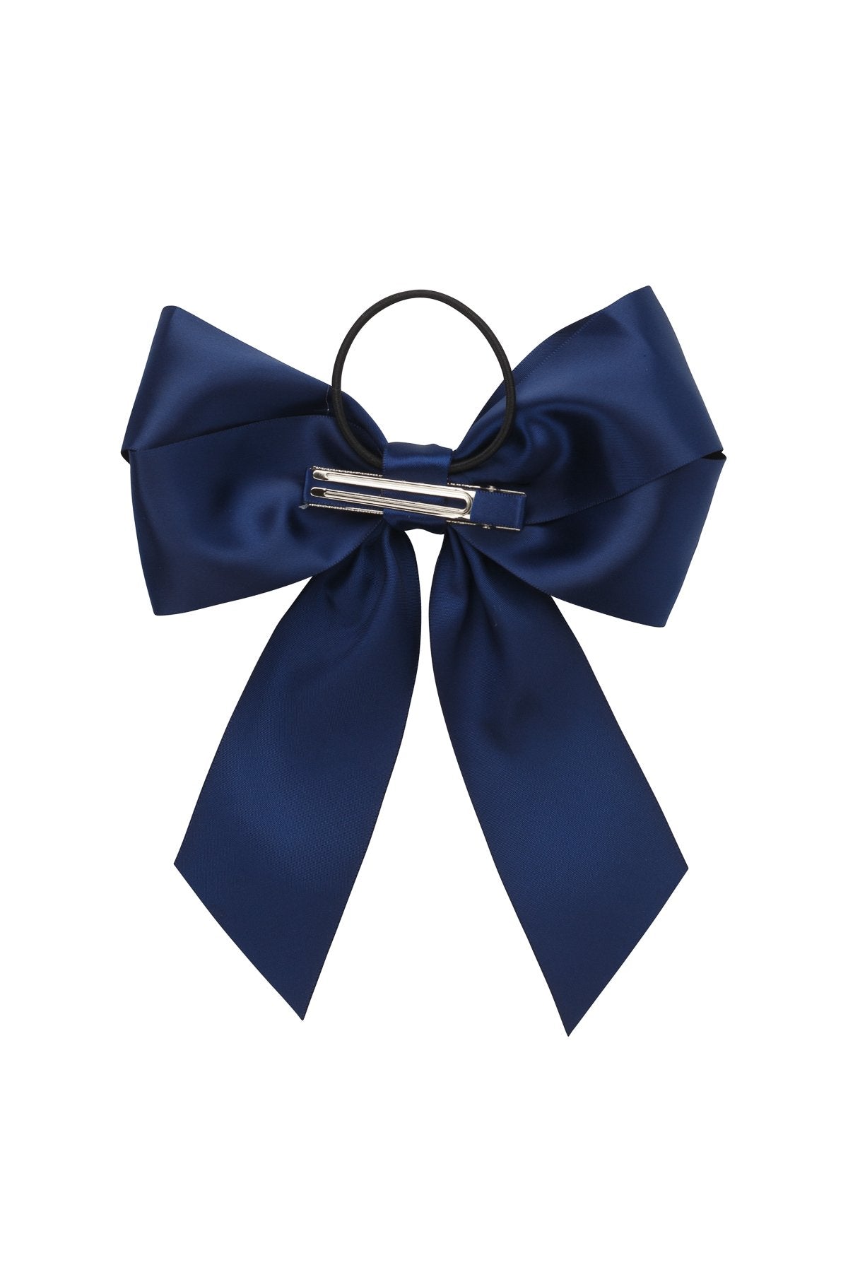 Oversized Bow Pony/Clip - Navy - PROJECT 6, modest fashion