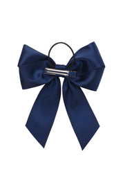 Oversized Bow Pony/Clip - Navy - PROJECT 6, modest fashion