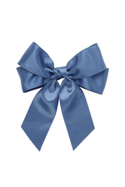 Oversized Bow Pony/Clip  - Smoke Blue - PROJECT 6, modest fashion
