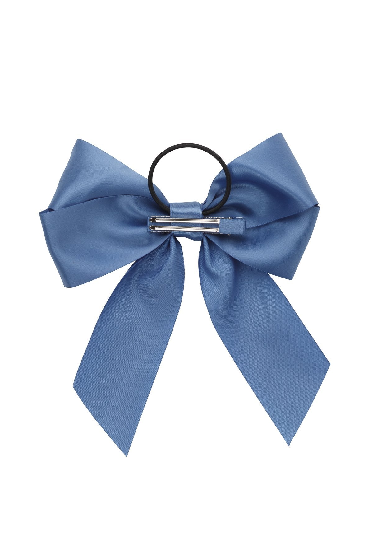 Oversized Bow Pony/Clip  - Smoke Blue - PROJECT 6, modest fashion
