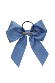 Oversized Bow Pony/Clip  - Smoke Blue - PROJECT 6, modest fashion