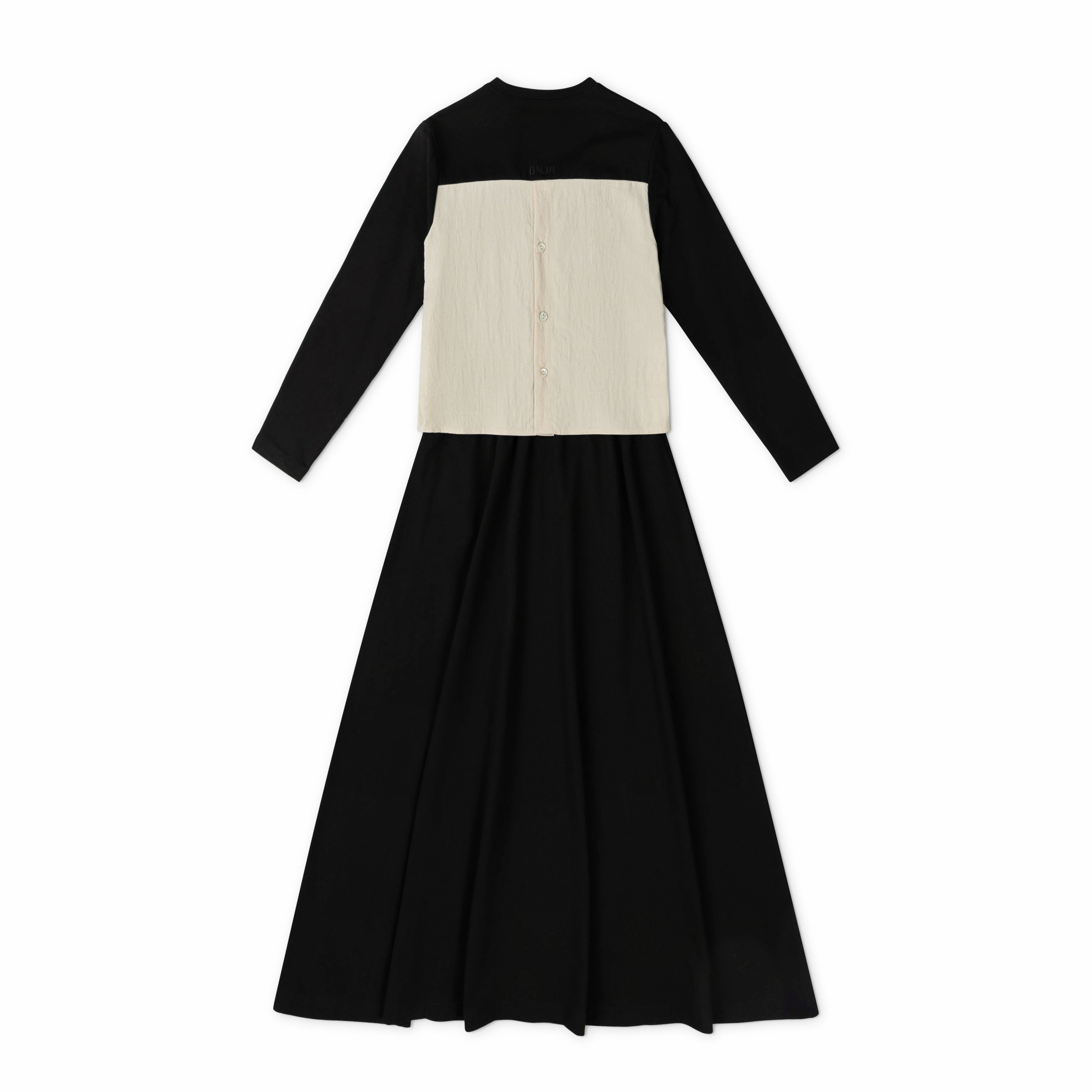 Teen Beige Shirt Back Leather Patch Maxi