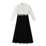 Teen Cream Cropped Shirt Tie Maxi