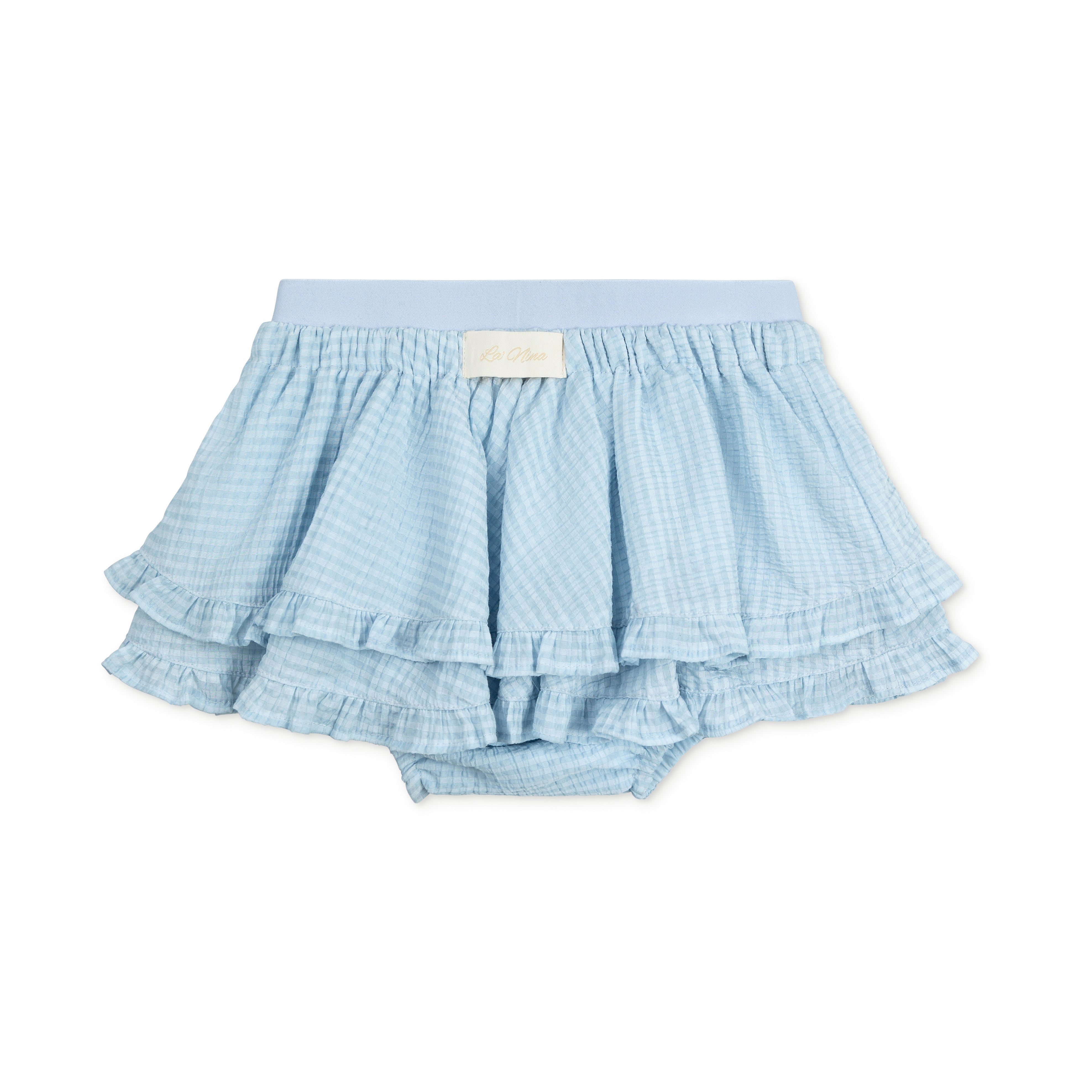 Blue Flow Ruffle Label Two-Piece