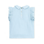 Blue Flow Ruffle Label Two-Piece