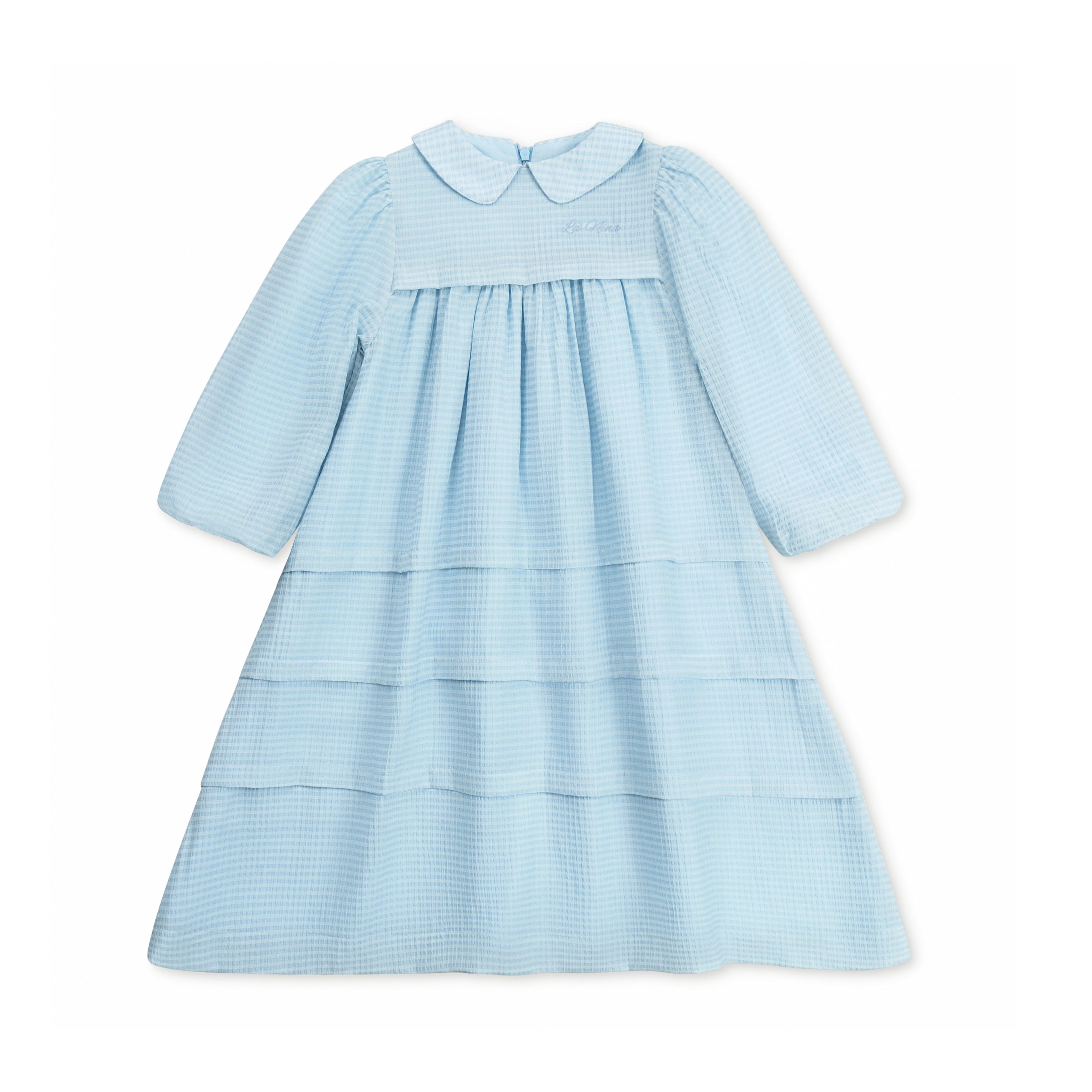 Blue Flow Collar Dress