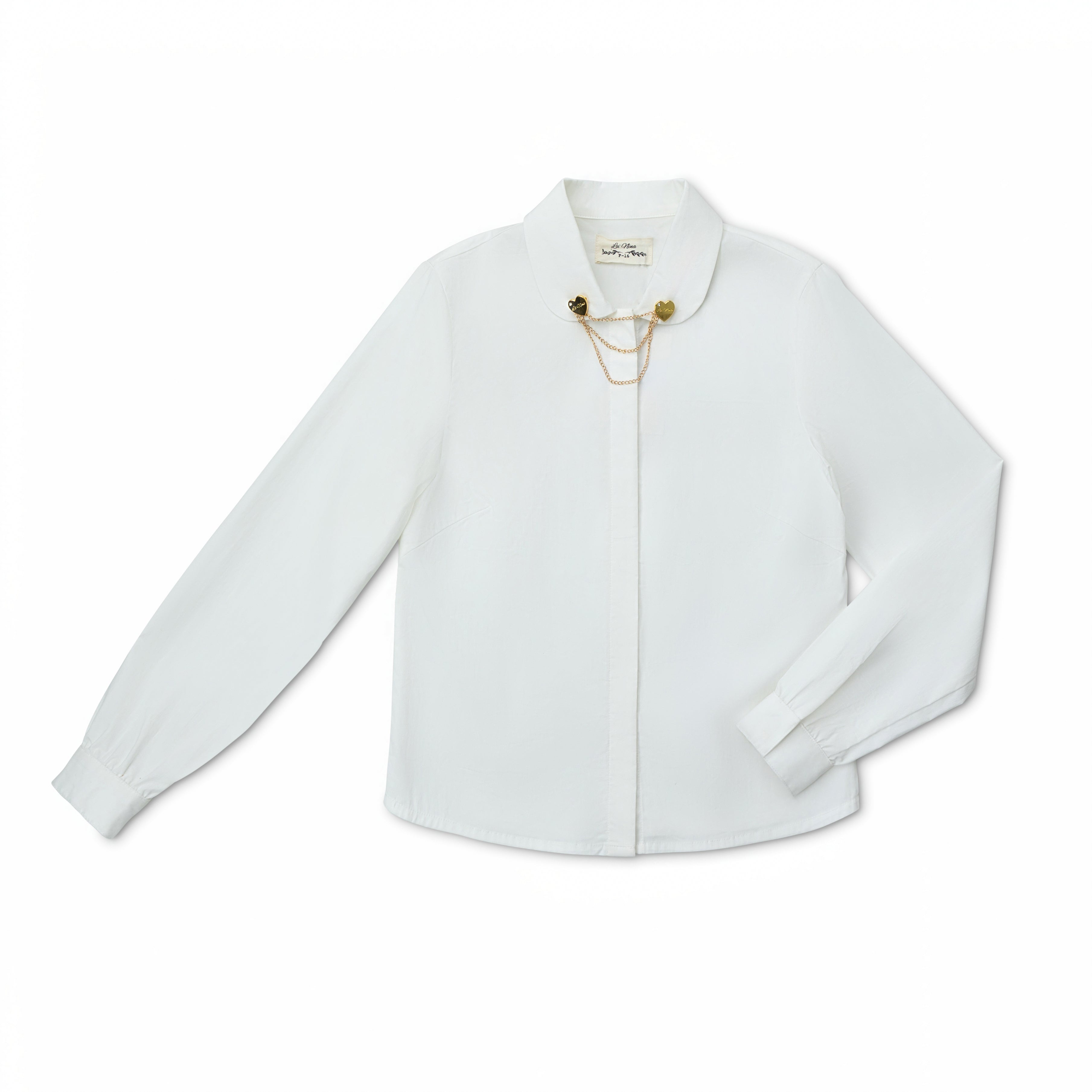 Heart Necklace White Shirt