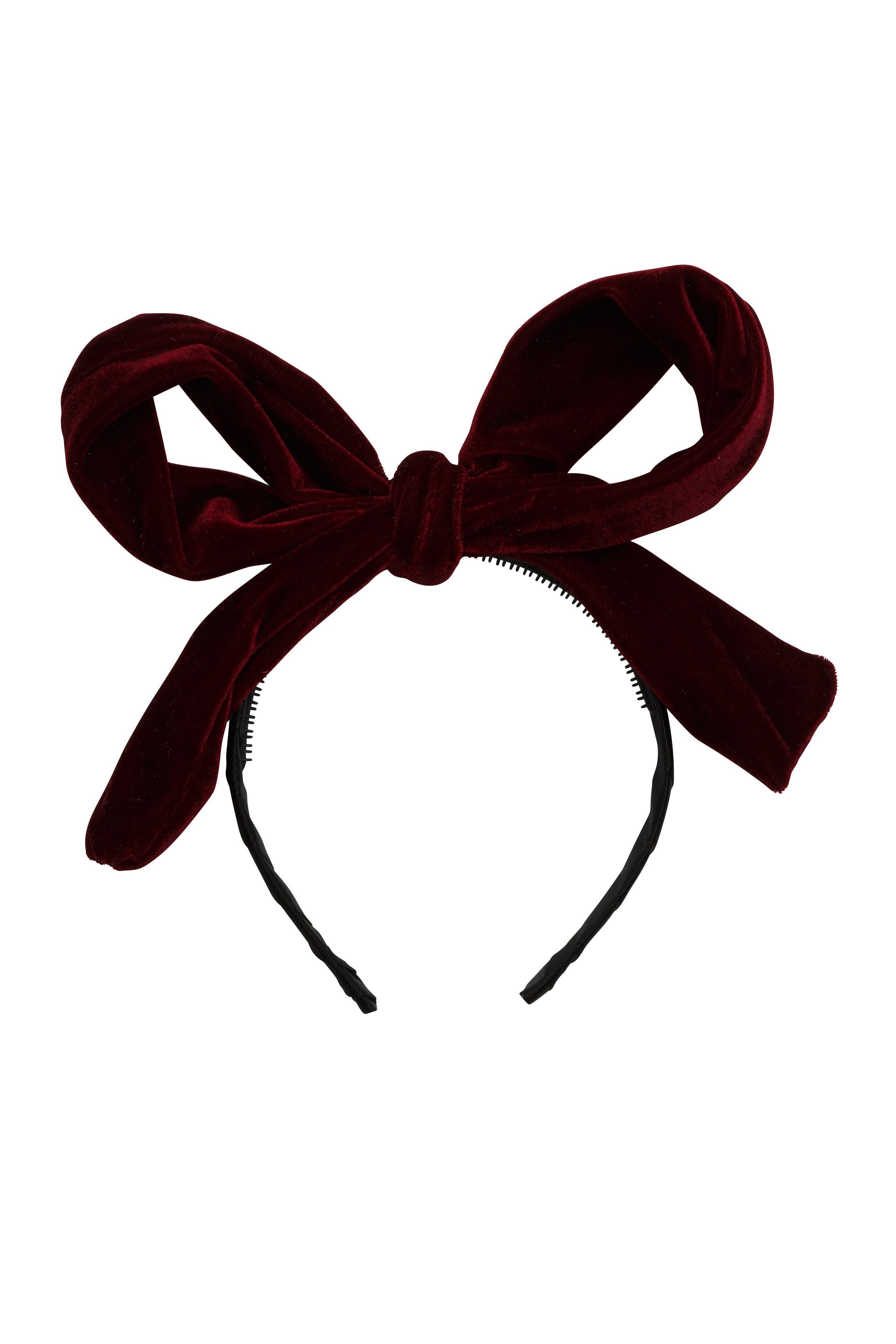 Party Bow - Burgundy Velvet