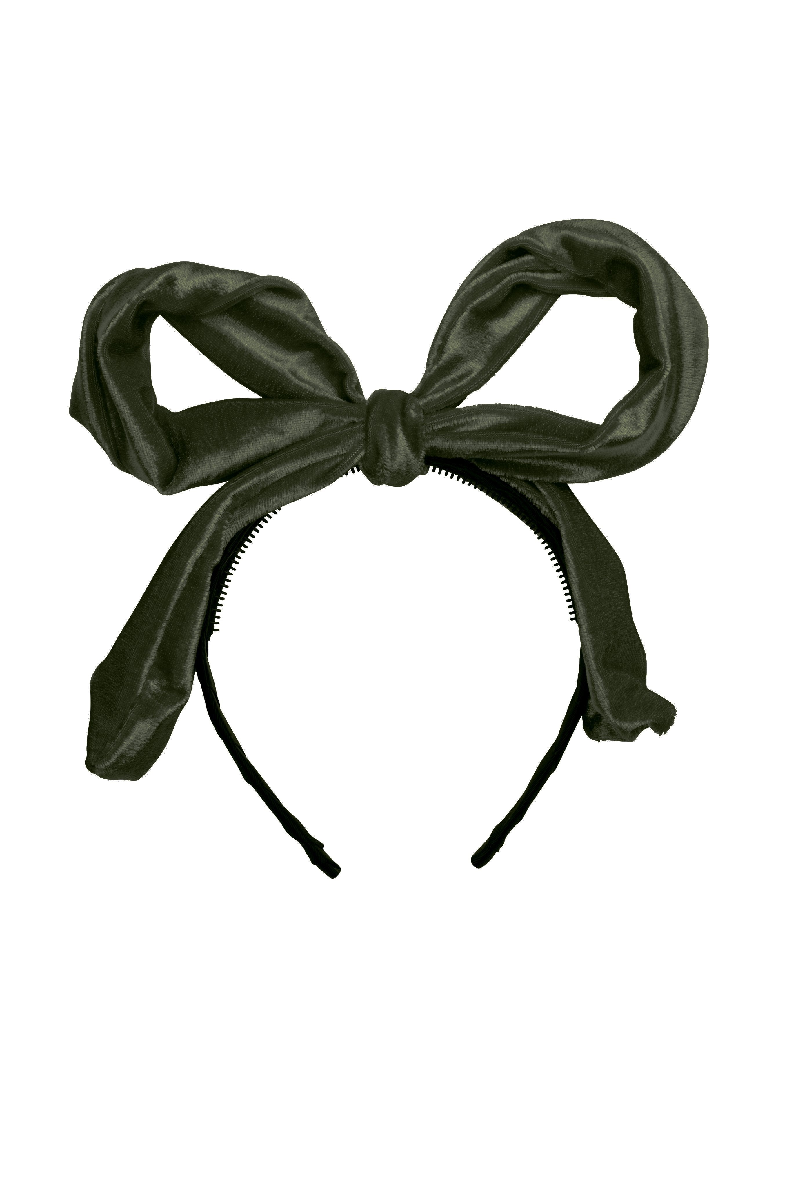 Party Bow - Olive Velvet