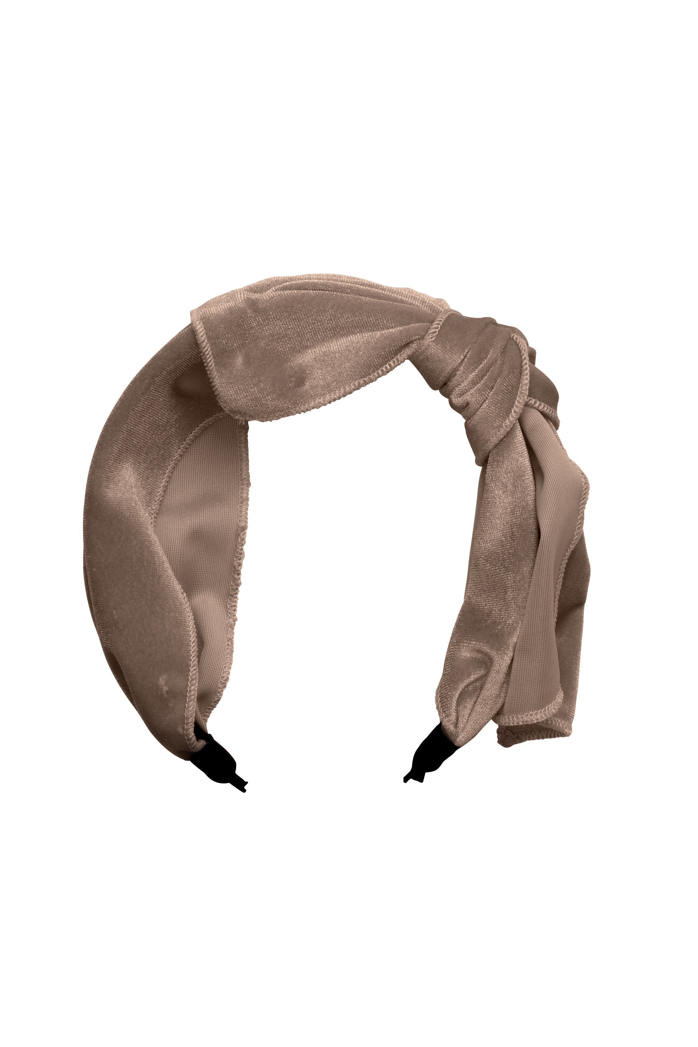 Playful Bow - Light Sand Velvet