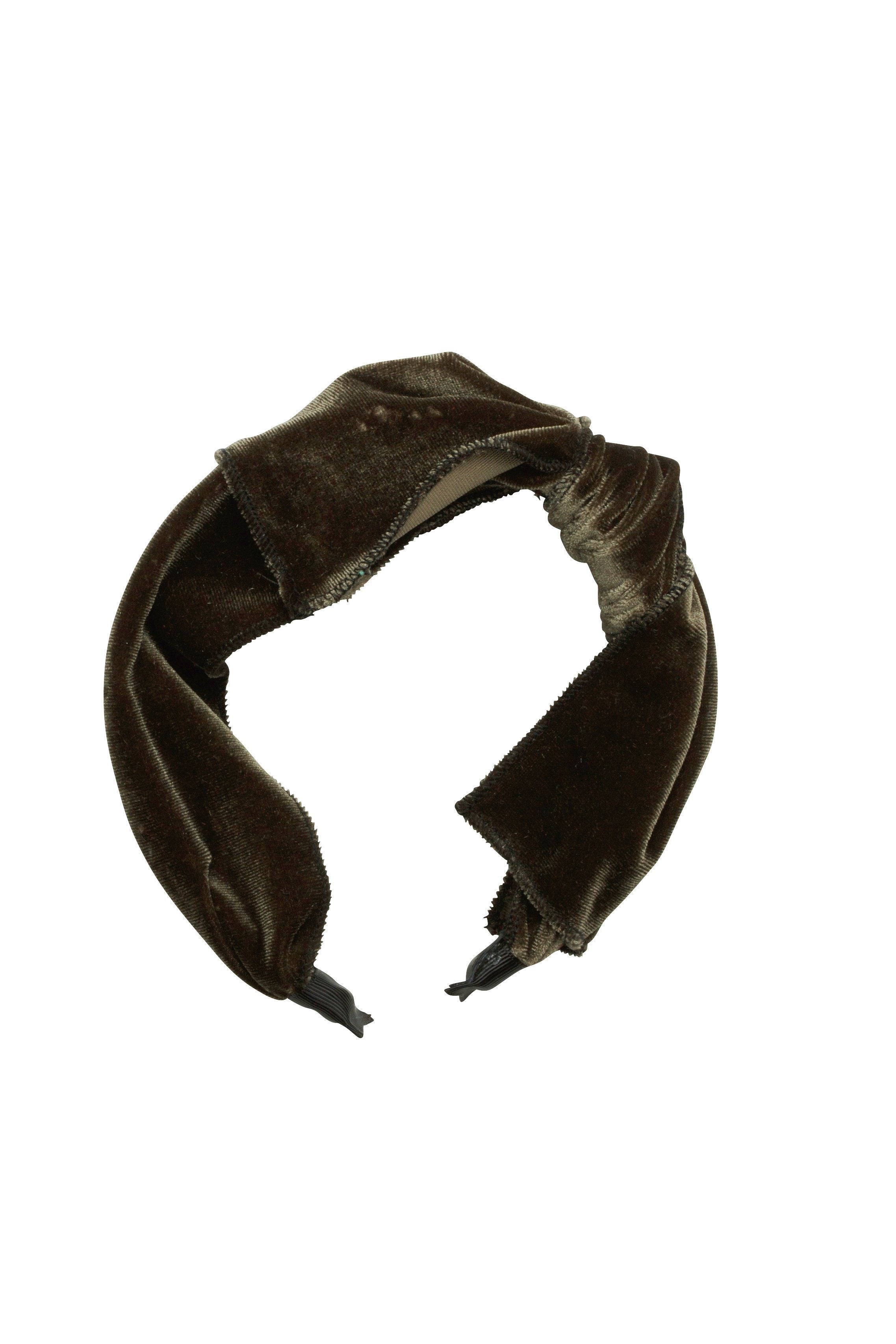 Playful Bow - Olive Velvet