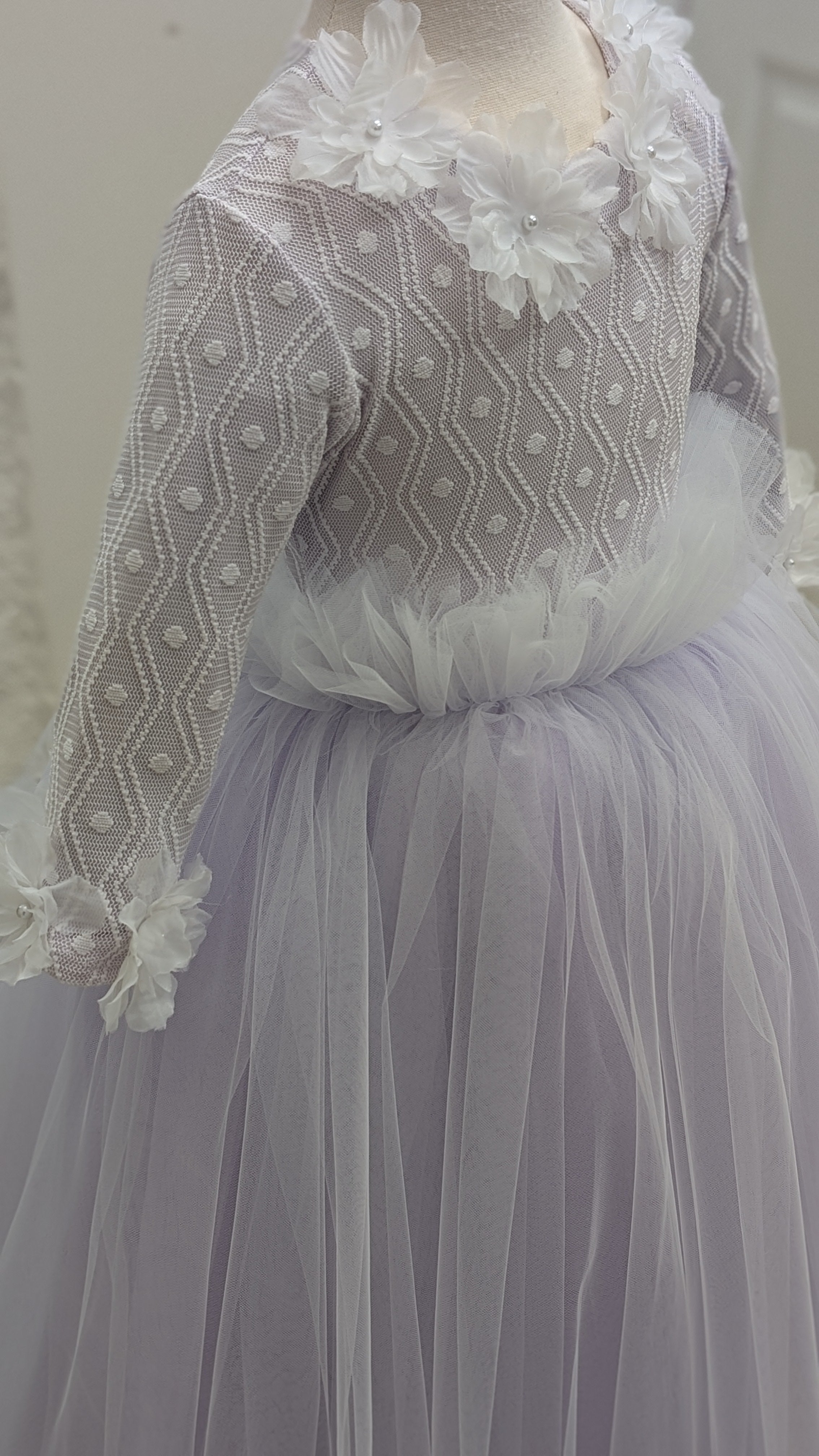 Lavender lace gown
