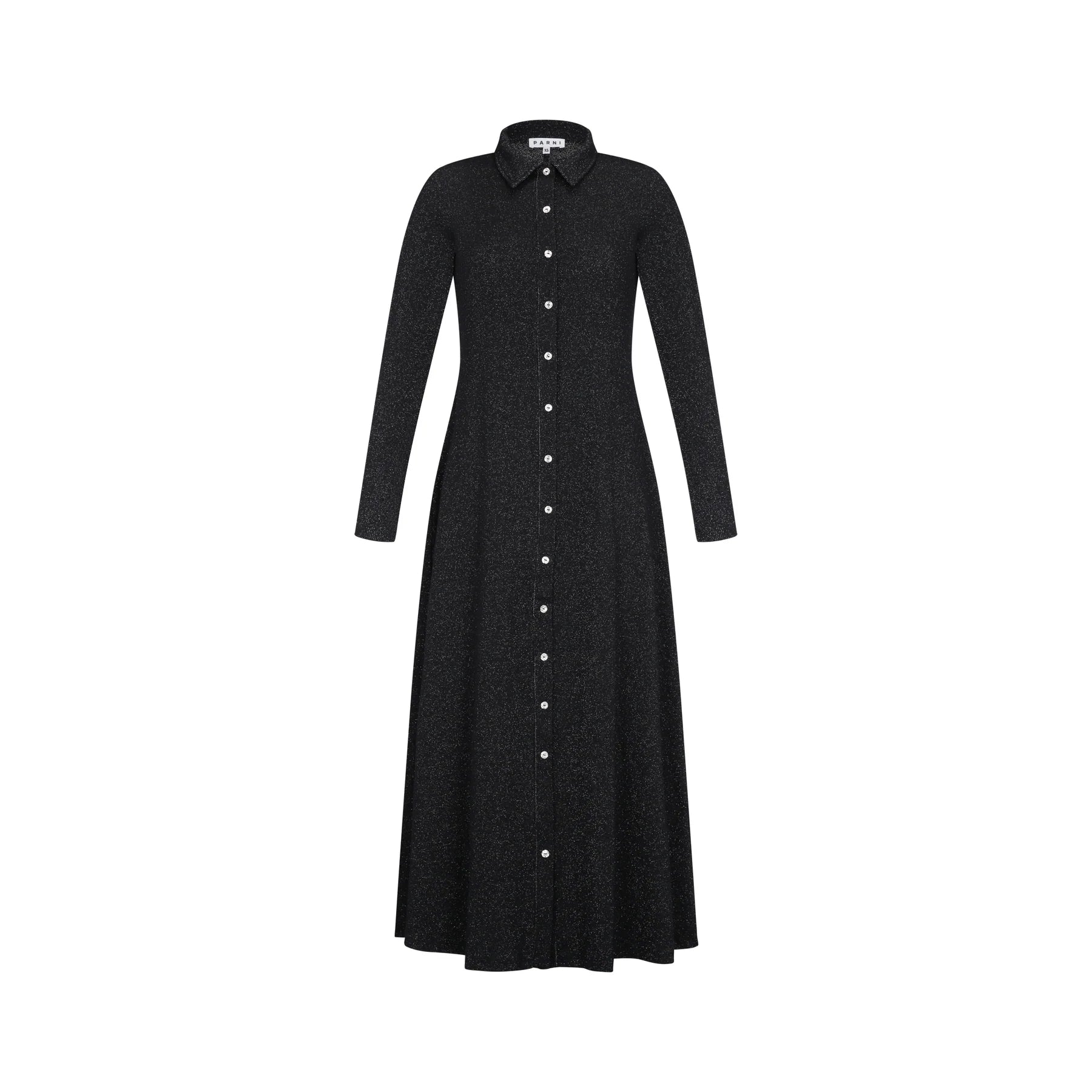 Lurex Rhinestone Button Down Maxi
