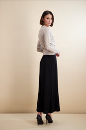 WRAP OVERLAY MAXI-OATMEAL