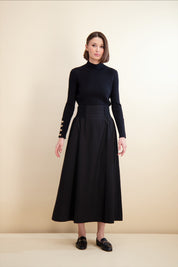 KNIT WAIST MAXI SKIRT