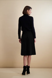 BUTTON FRONT PLEATED SKIRT SHORT