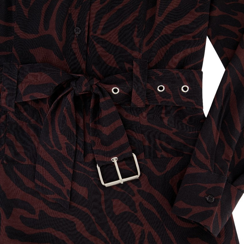BELTED MAXI-PRINT