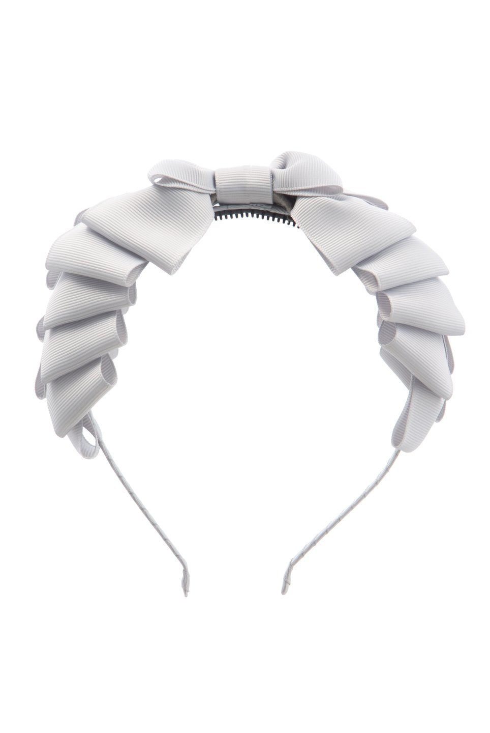 Pleated Ribbon Grosgrain Headband - Shell Grey - PROJECT 6, modest fashion