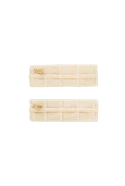 Pristine Pleats Clip Set of 2 - Ivory