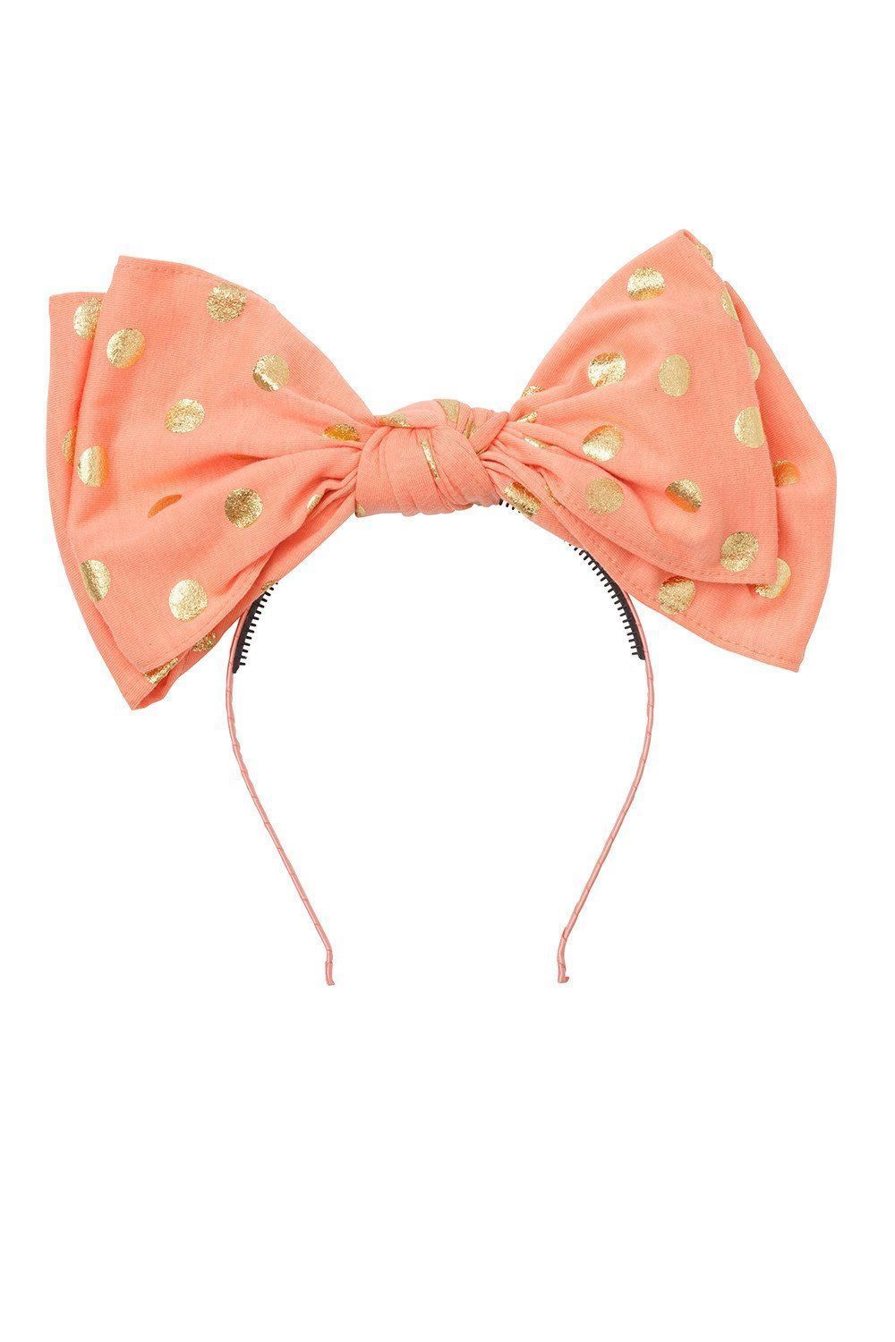 Floppy Dotty Headband - Peach