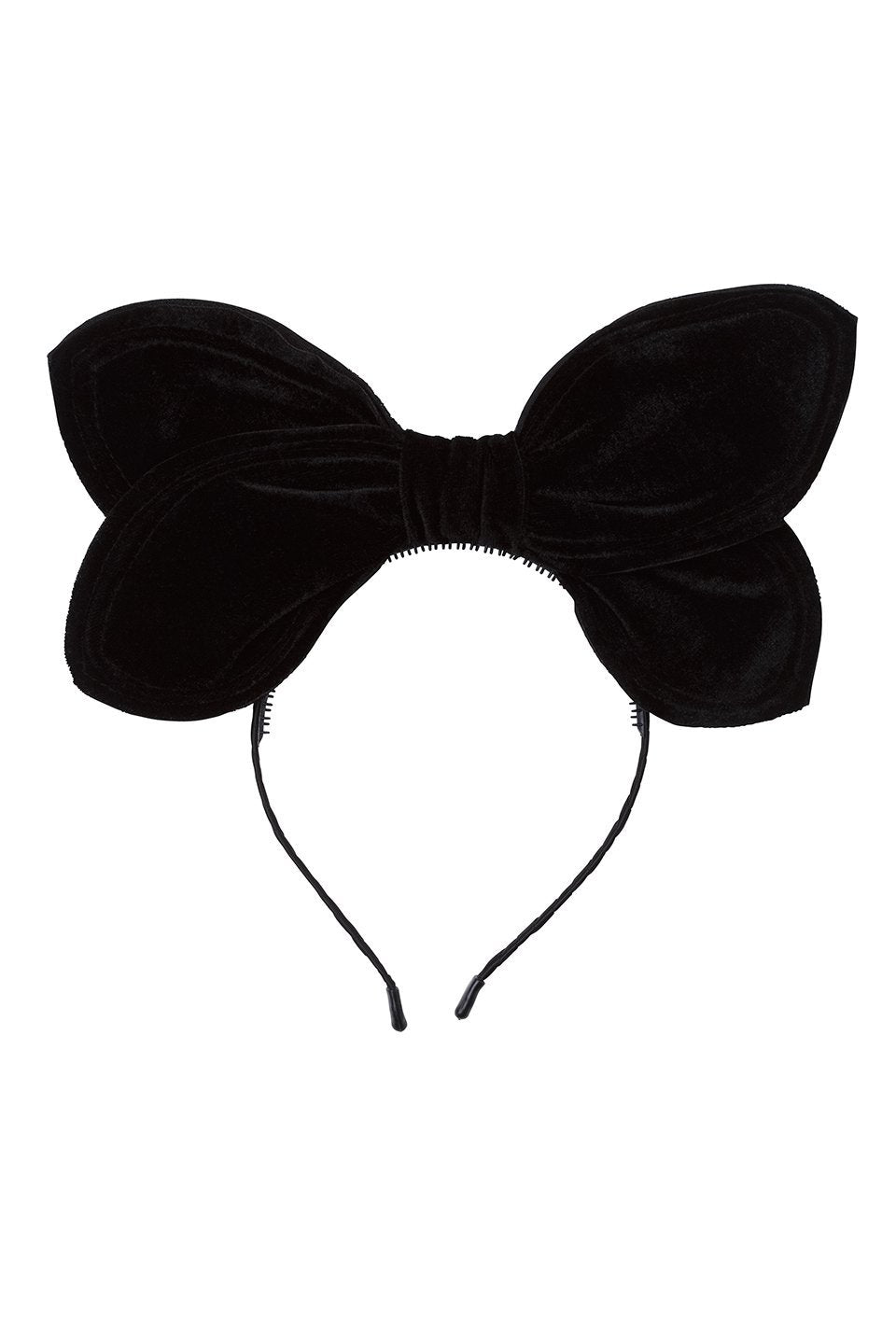 Growing Orchid Velvet Headband - Black