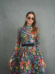 Mock Neck Print Top