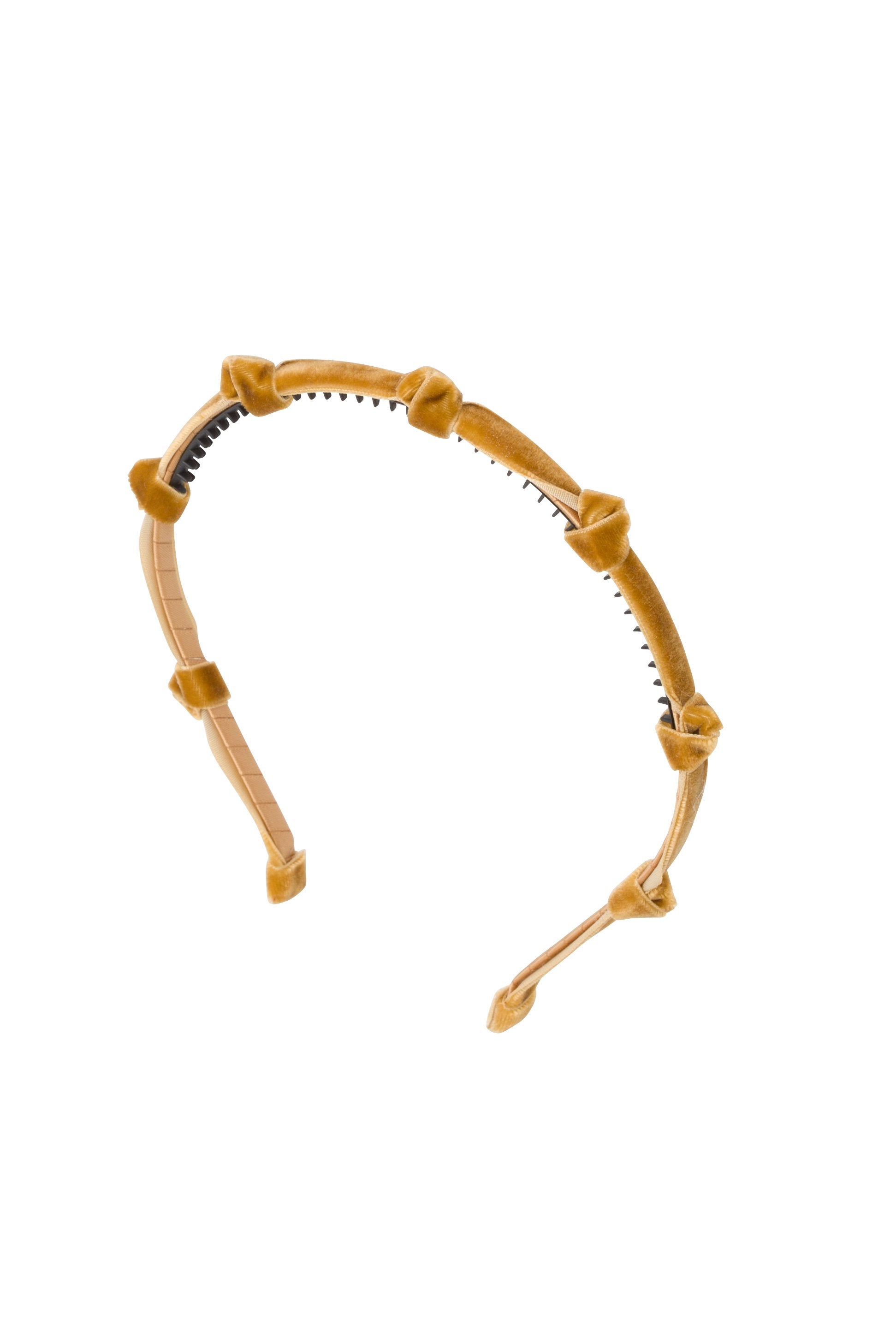 Rosebud Headband - Gold Velvet - PROJECT 6, modest fashion