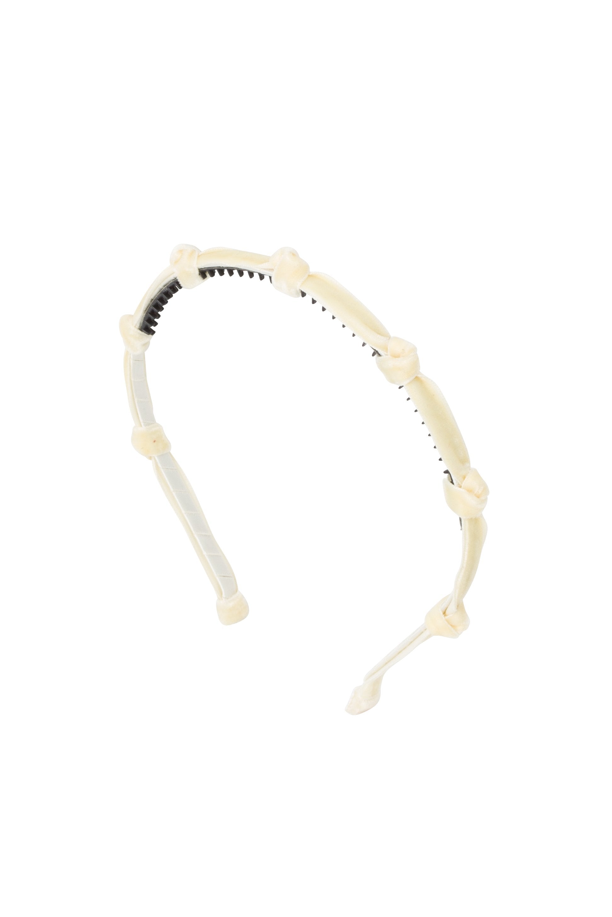 Rosebud Headband - Ivory Velvet - PROJECT 6, modest fashion