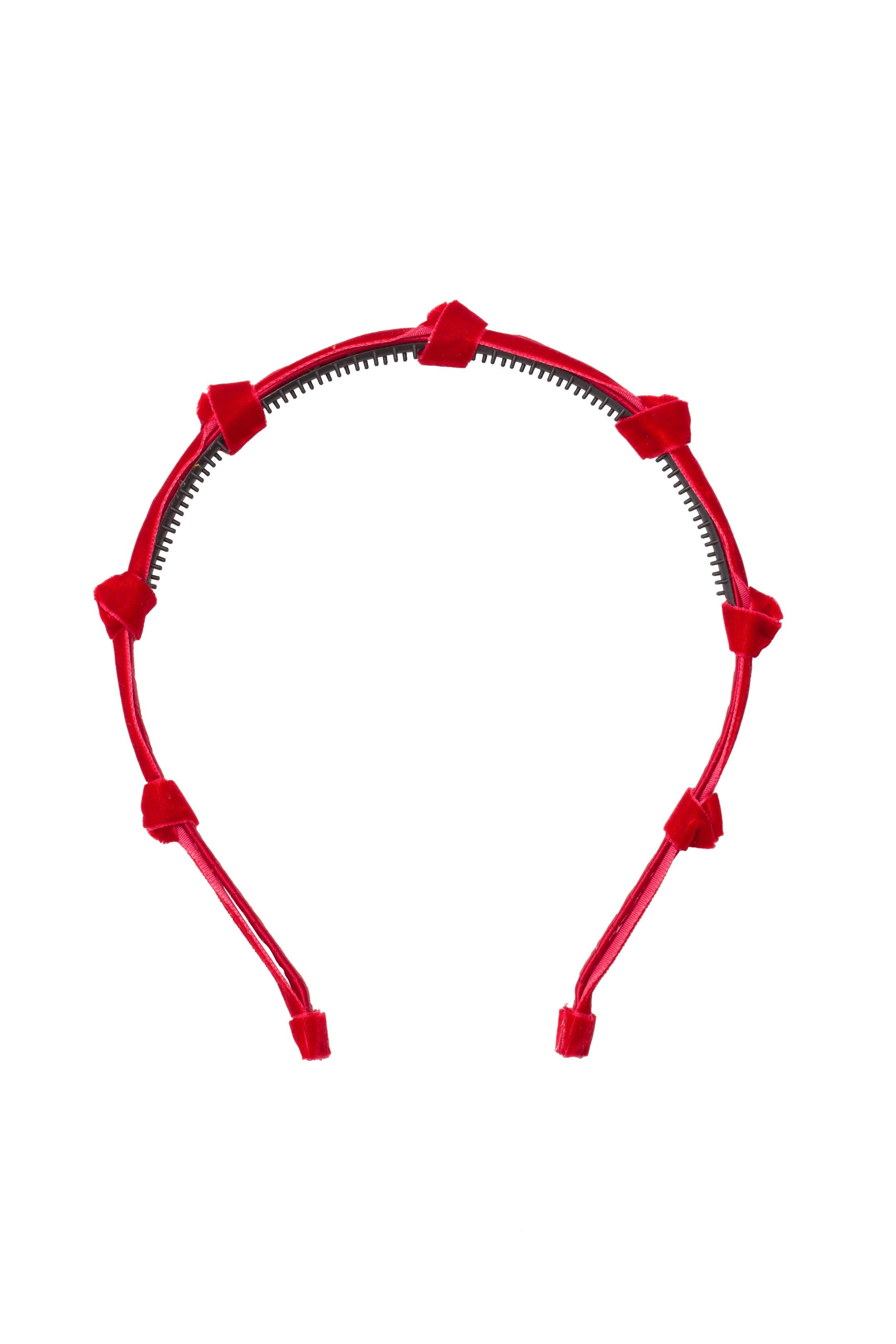 Rosebud Headband - Red Velvet - PROJECT 6, modest fashion