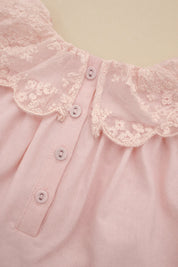 Mayfair Romper + Bonnet in Rose