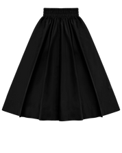 Cinched Poplin Skirt