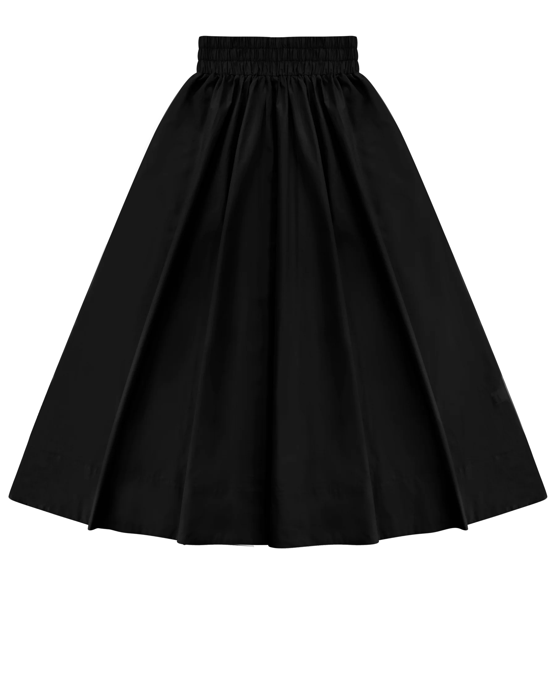 Cinched Poplin Skirt
