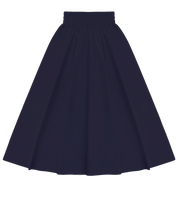 Cinched Poplin Skirt