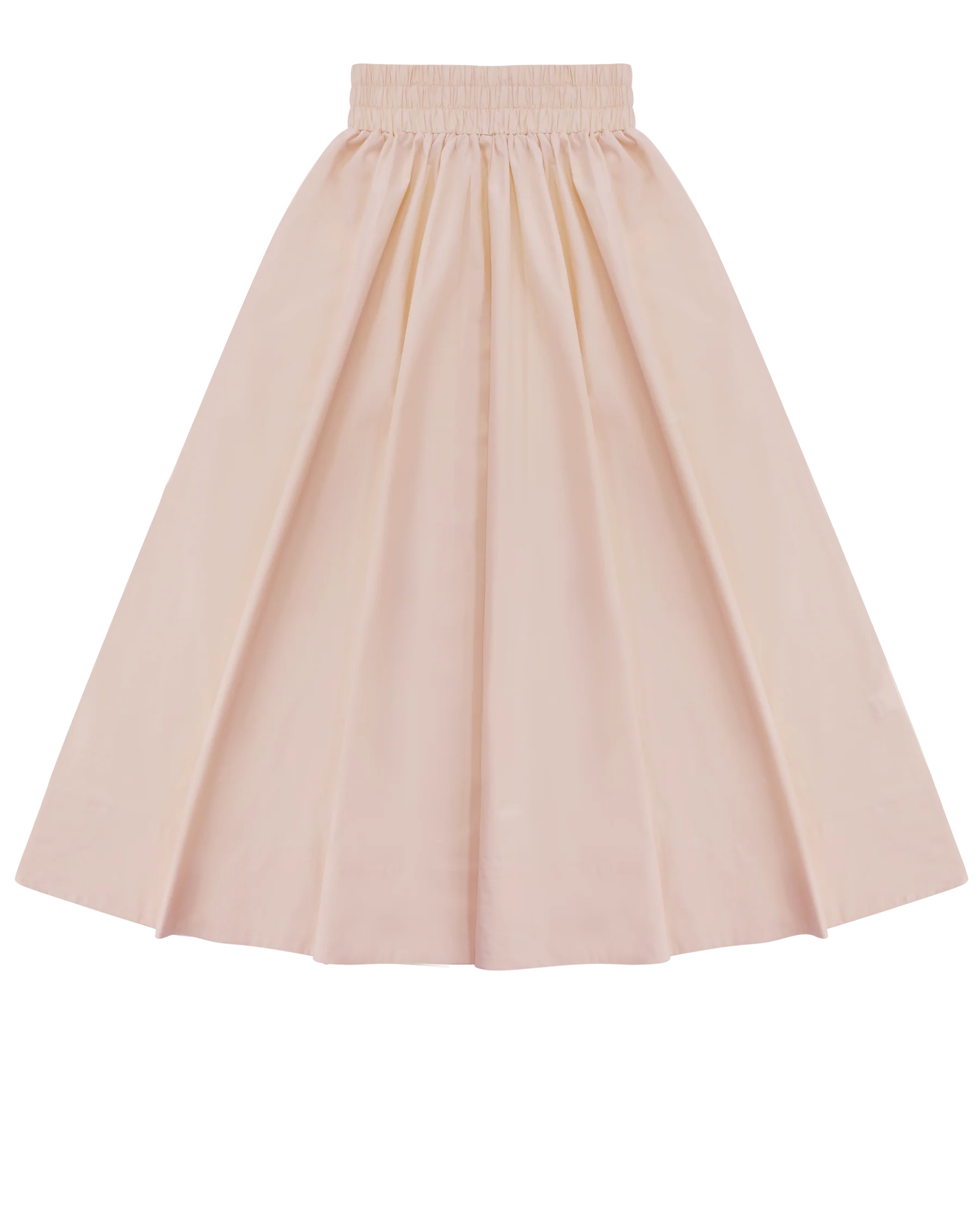 Cinched Poplin Skirt