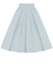 Cinched Poplin Skirt
