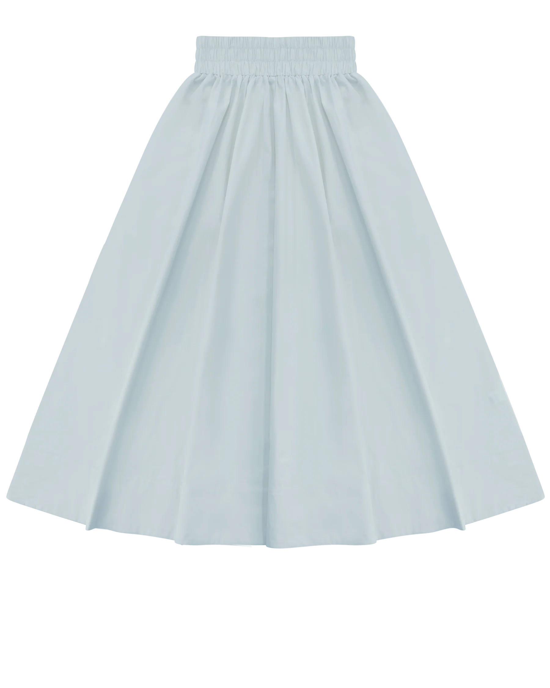 Cinched Poplin Skirt