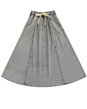Denim Twill Drawstring Skirt