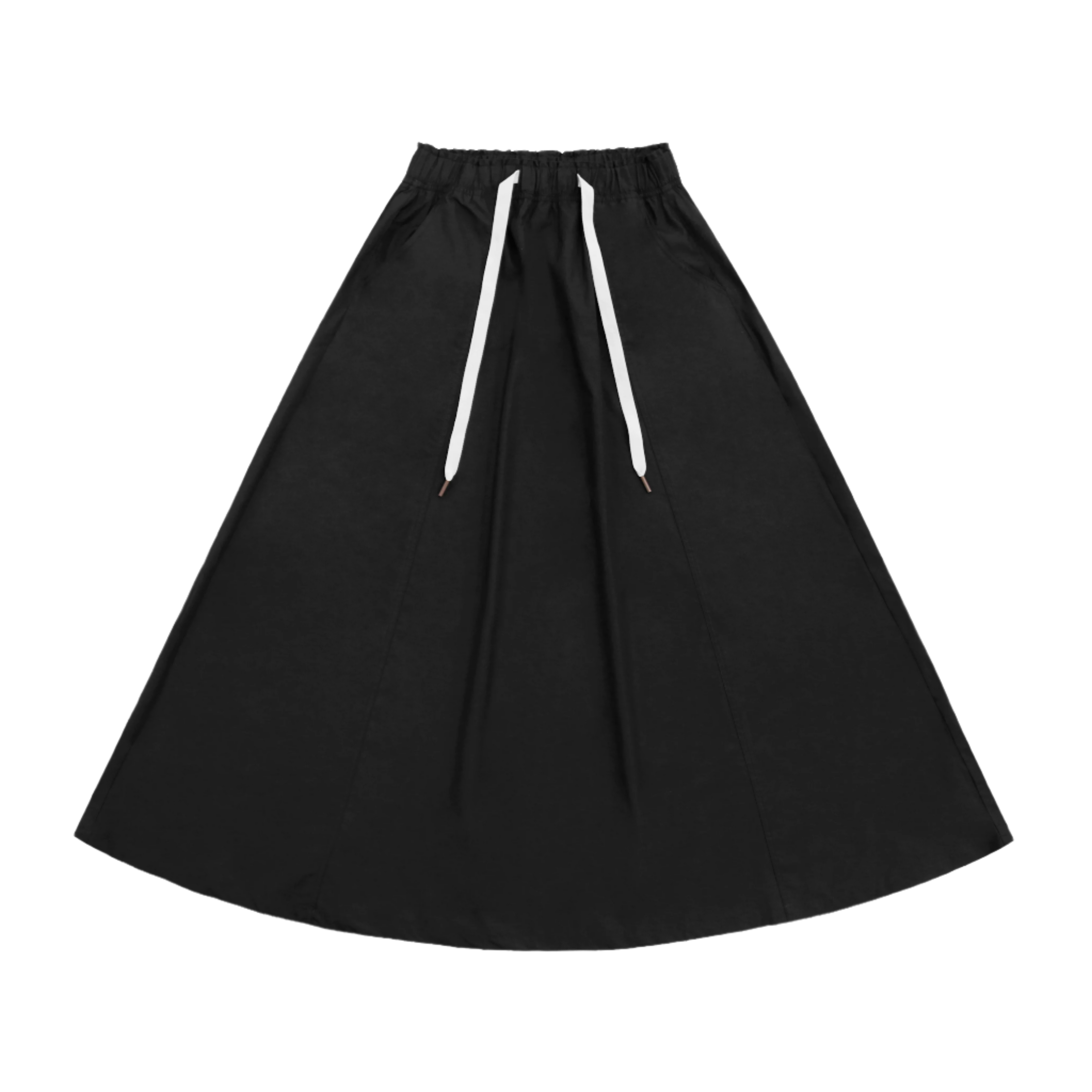 Woven Twill Drawstring Skirt