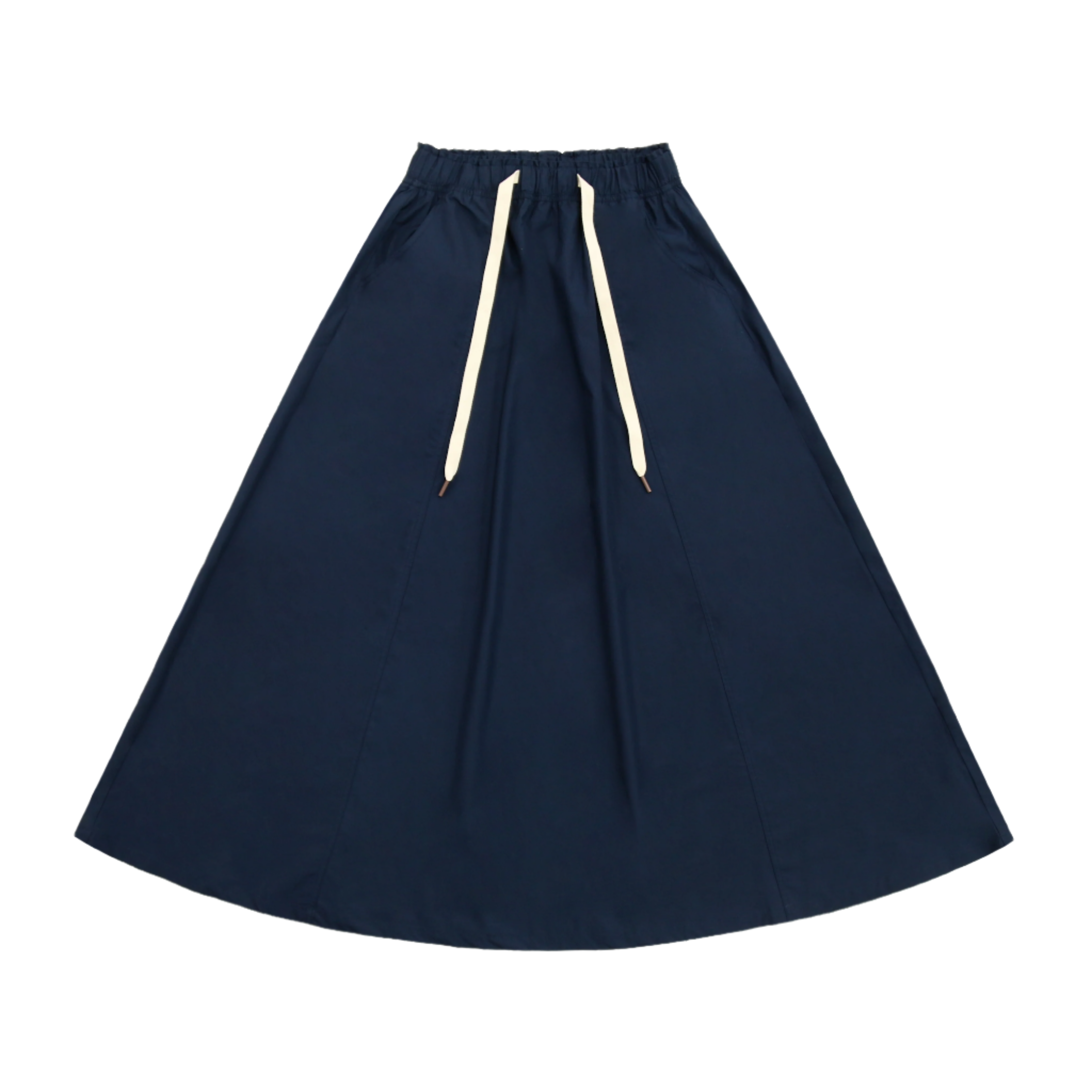 Woven Twill Drawstring Skirt