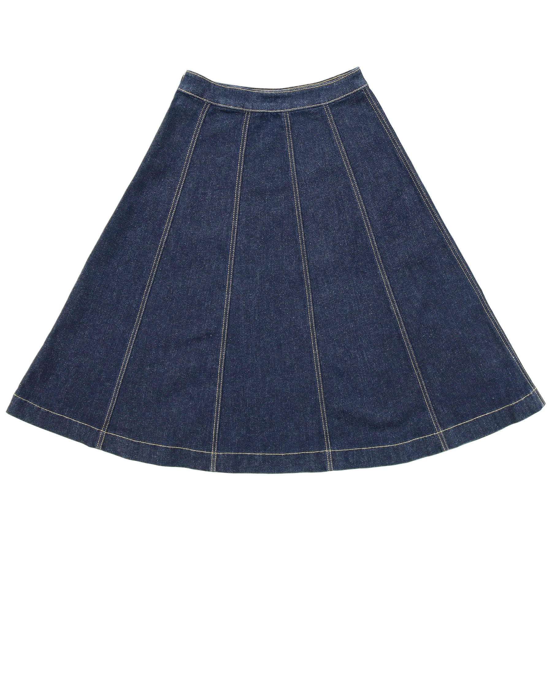 Denim Paneled Short Skirt