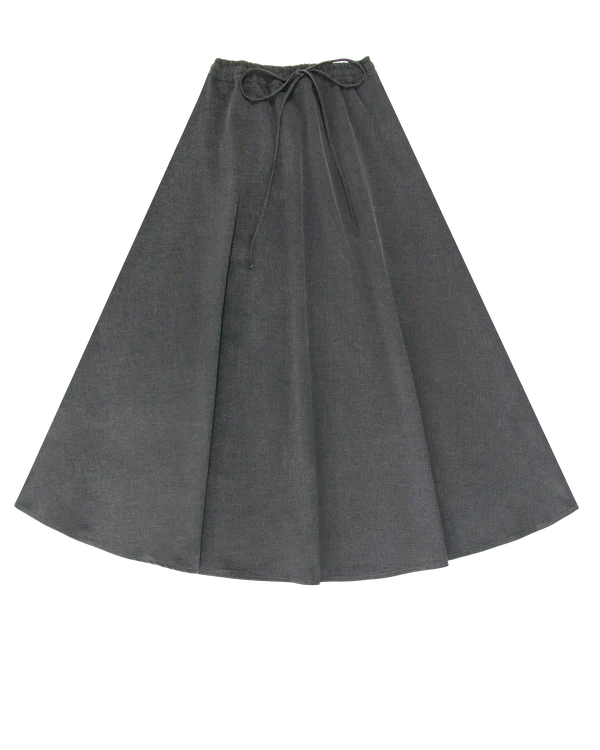 Flared Drawstring Skirt