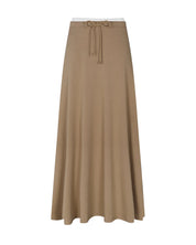 Contrast Waist Drawstring Skirt