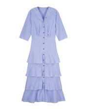 Bliss Tiered Striped Button Down Dress