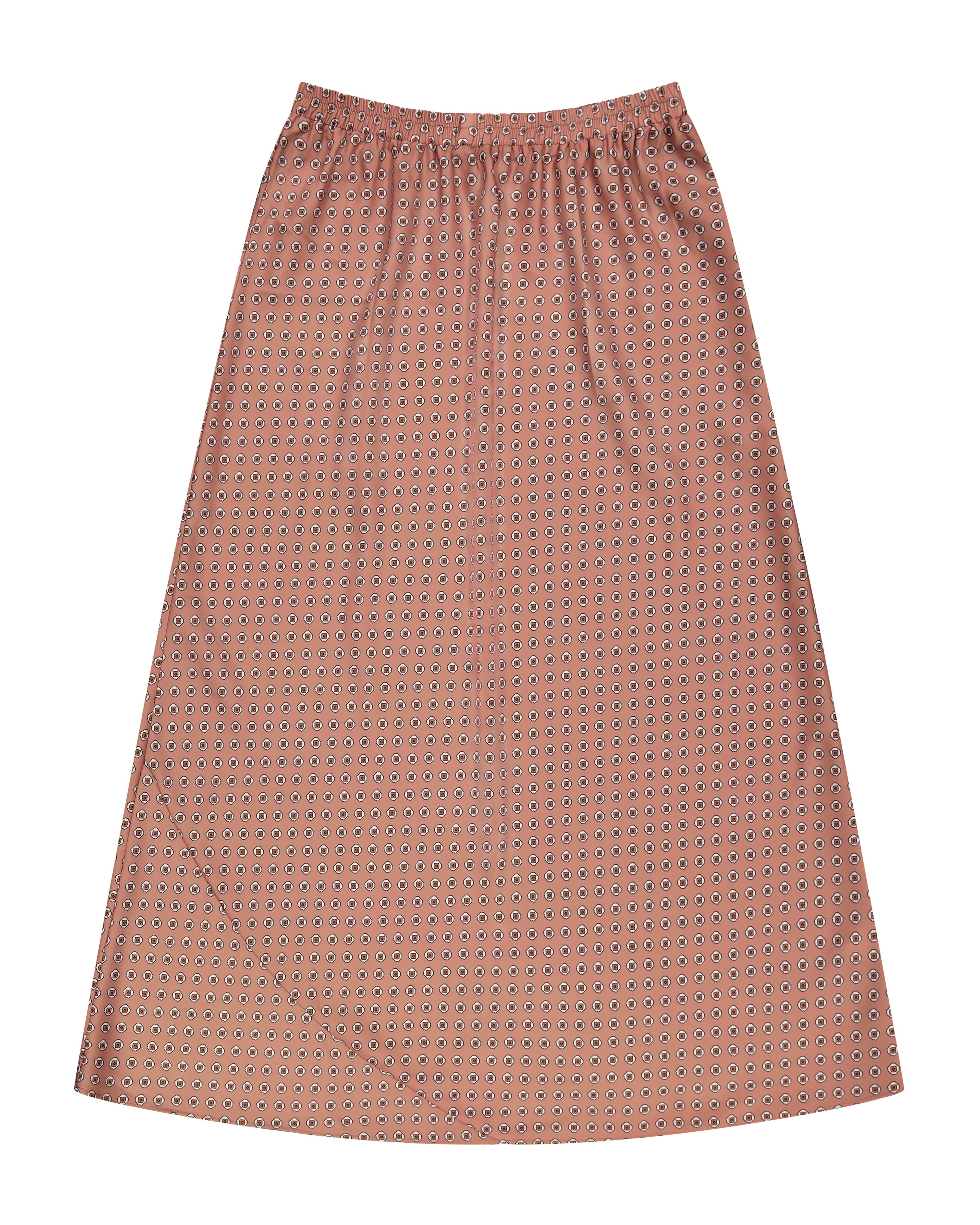 Bliss Satin Slip Skirt Tan Geo