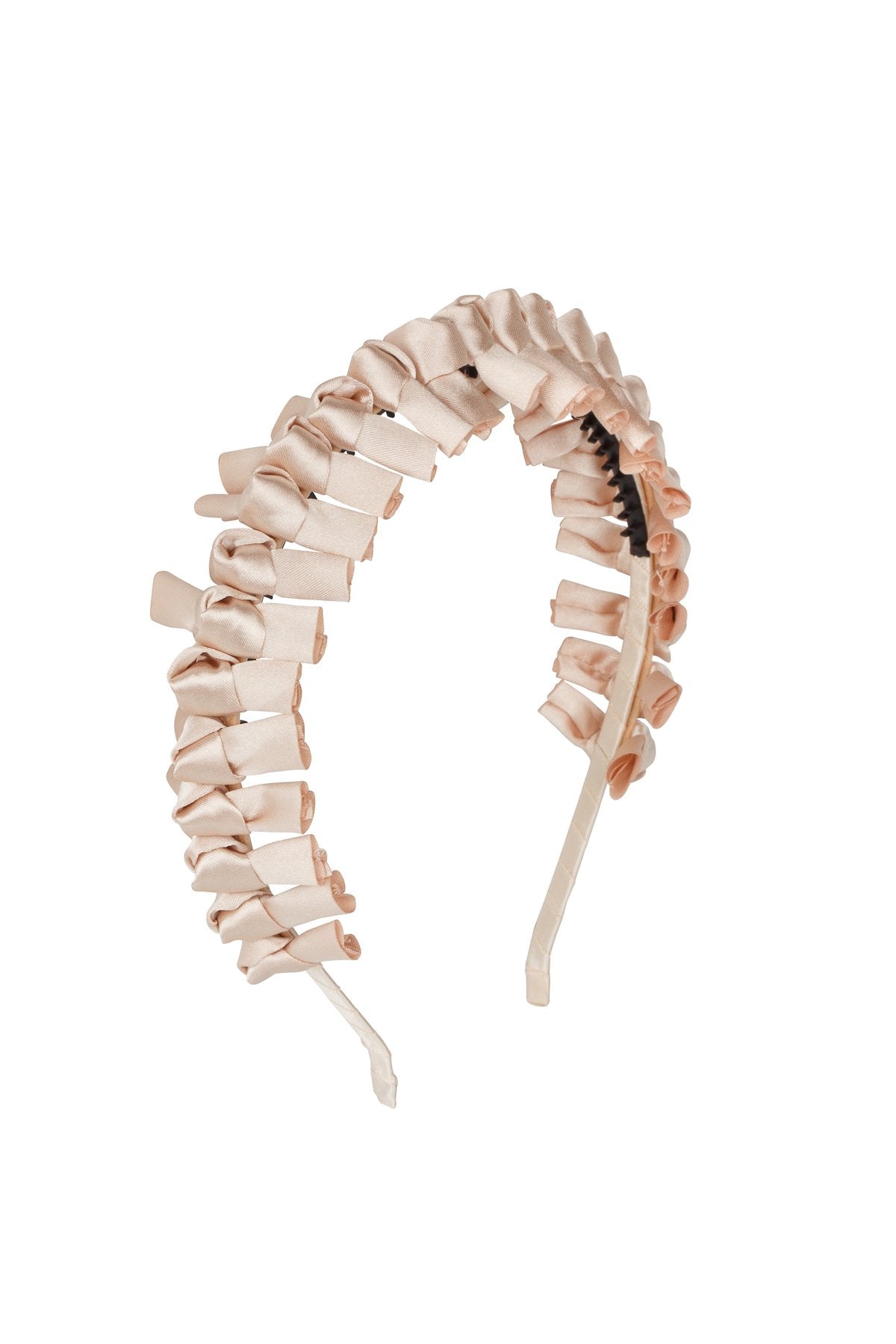 Satin Tied Headband - Champagne