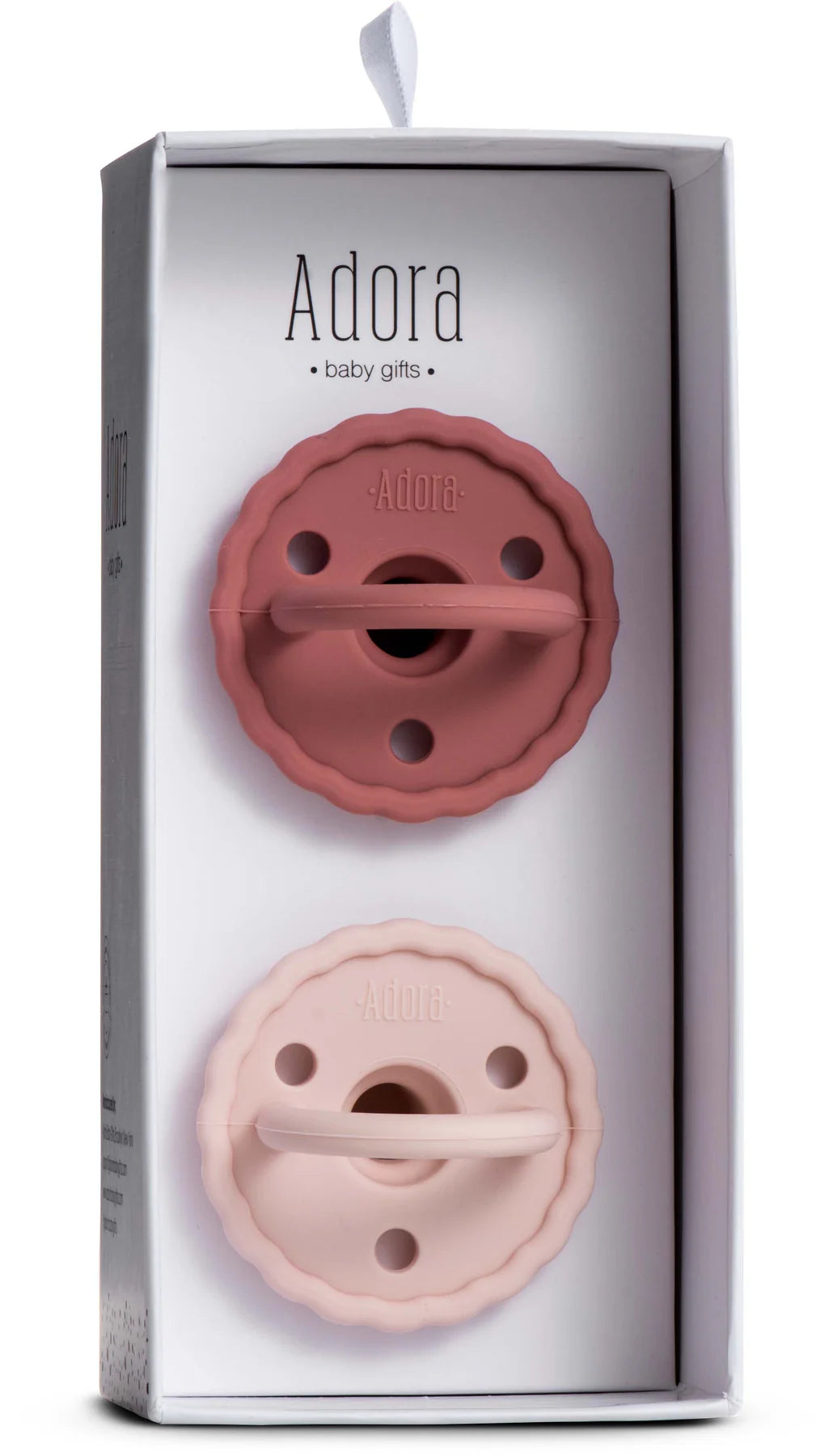 2 Pack Pacifier Scalloped Rosewood-Blush